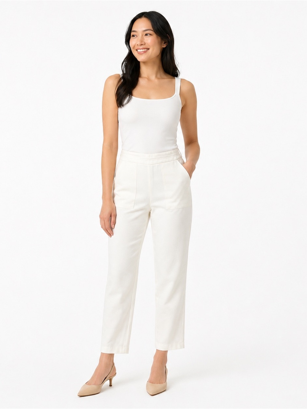 Chico’s Black Label Slim Ankle 28” Pants White